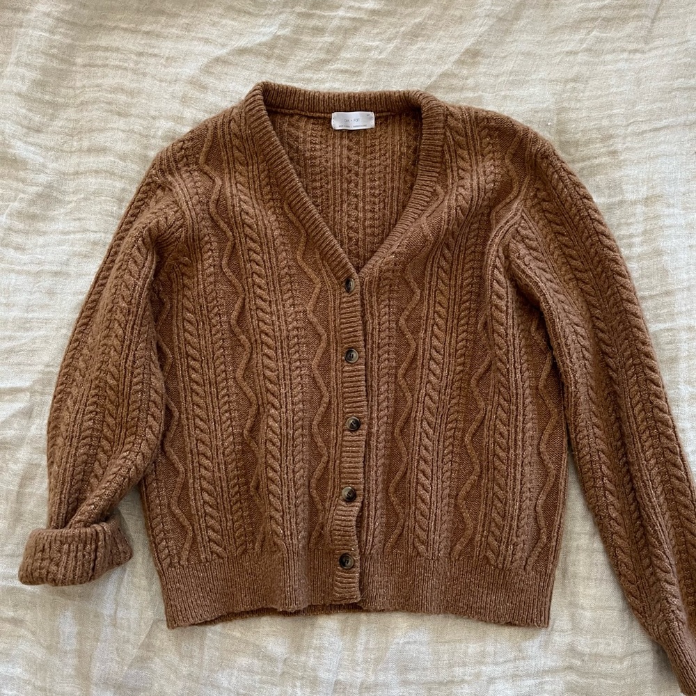 Oak + Fort cardigan sweater.
